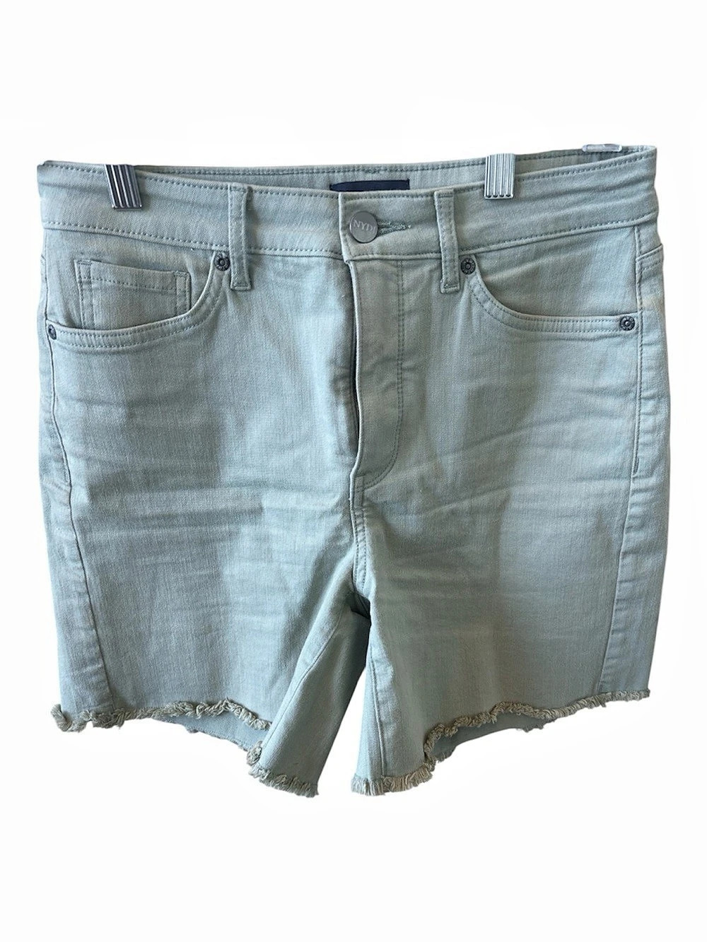 NYDJ Frayed Jean Shorts Green Size 2